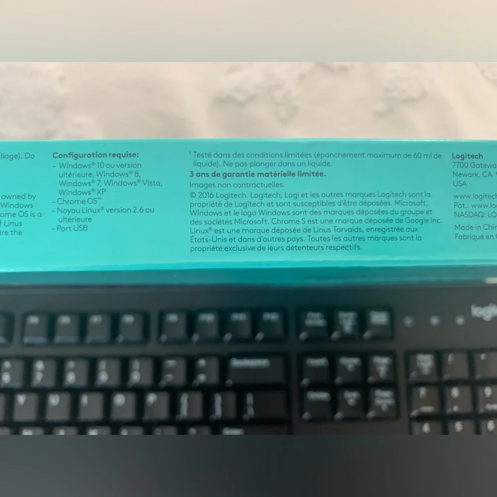 Logitech Corded Keyboard K 120 in Original Box